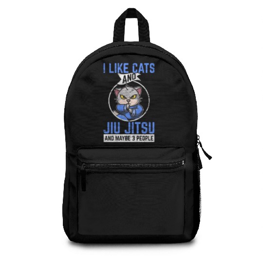 I Like Cats & Jiu Jitsu & Maybe 3 People Brazilian Backpacks