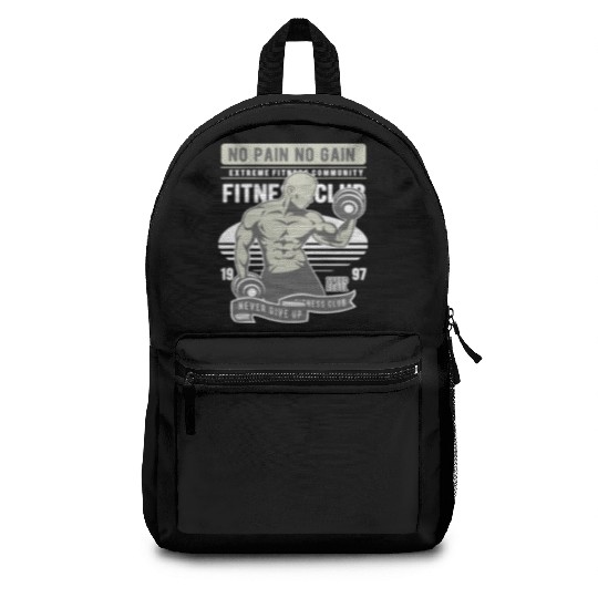 No Pain No Gain Gym Backpacks Fitness Club