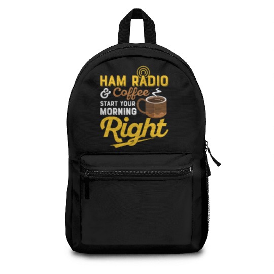 Ham radio & coffee - start your morning right Amat Backpacks