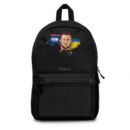 Ukraine Wyoming Flags Zelensky Backpacks