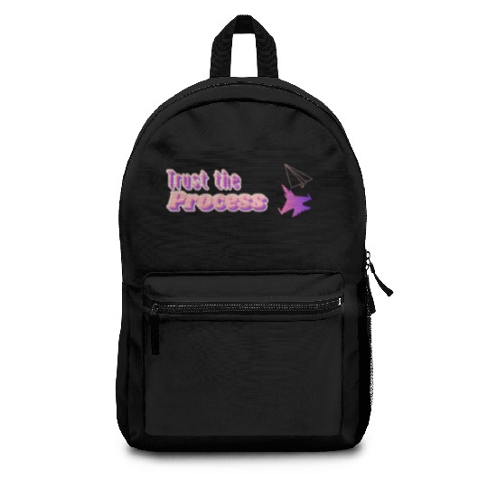 Trust the process - motivational quote Backpacks