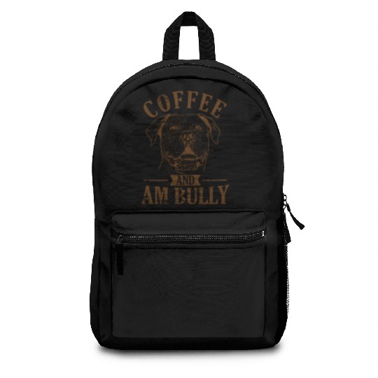 Coffee and AM Bully Bulldog Pet Backpacks