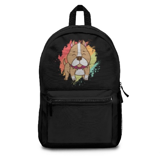 Pit Bull Comic Drawing Dog Pet Backpacks