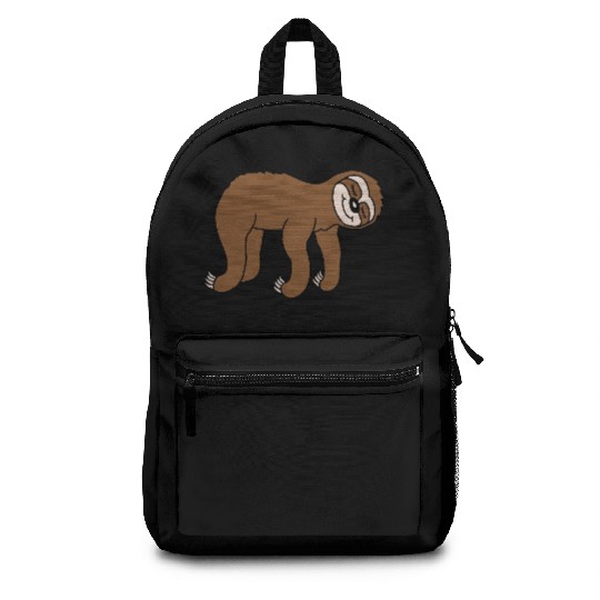 Lying tired sloth sleeping Backpacks