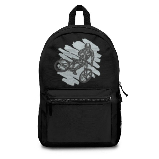 Mountain Bike Biking Down Hill Cyclist Backpacks