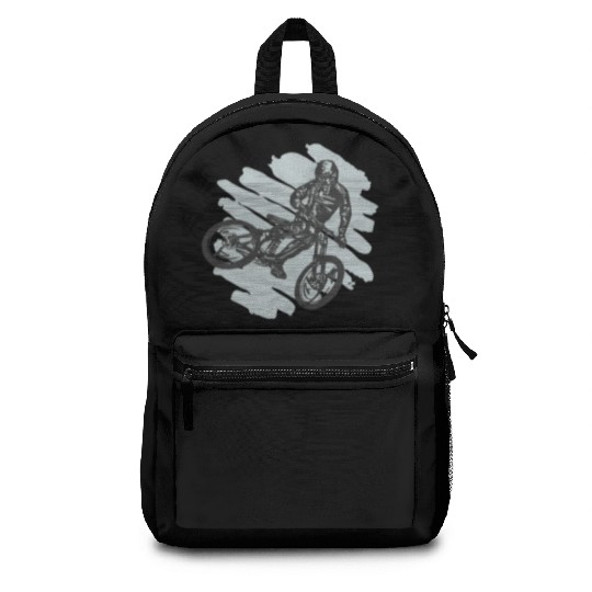 Mountain Bike Biking Down Hill Cyclist Backpacks