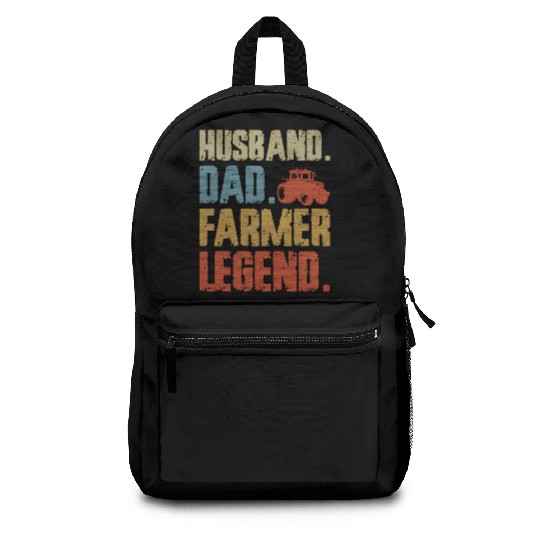 Farming Farmer Dad Father Vintage Backpacks