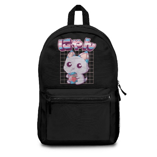 Transgender Pride Kawaii Cat Strawberry Milk Trans Backpacks