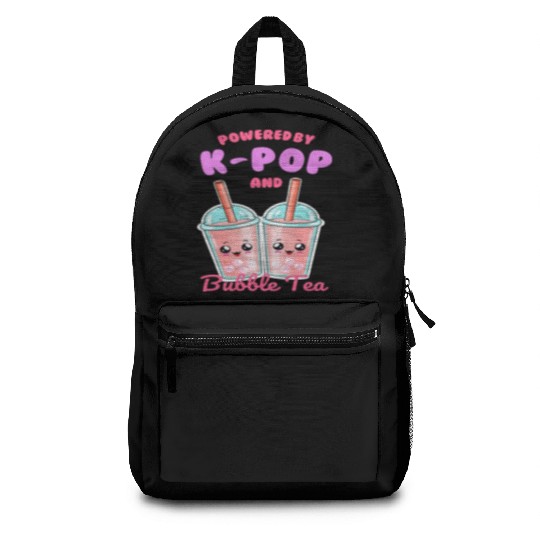 Powered By K POP And Bubble Tea Backpacks