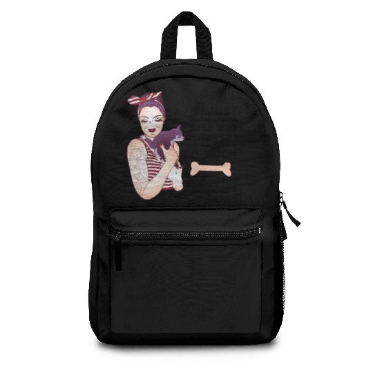 Hundemama tattooed puppy bone Backpacks