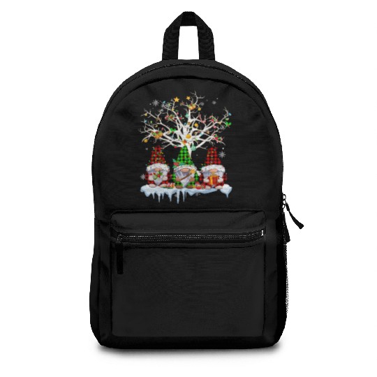 Gnomes Merry Christmas Light Family Gnome Xmas Backpacks