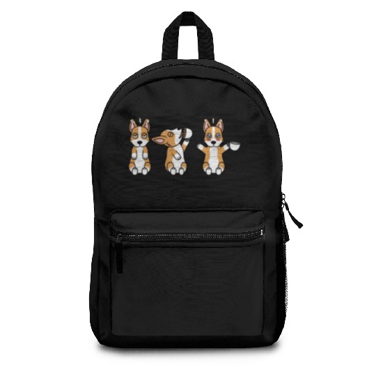 Corgi Coffee Lover Backpacks