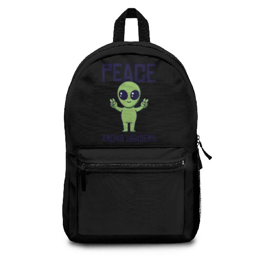 Area 51 Peace Alien Head Martian Space Outsider Backpacks