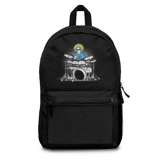 Holy Mother of Jesus Mary Playing Drums - Drums Backpacks