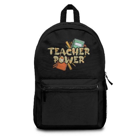 Teacher Power 100th Day Happy 100 Days Of School Backpacks