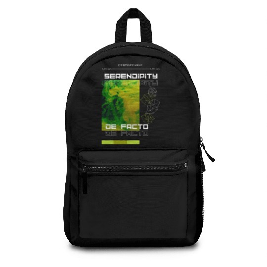 Neon Typography Graphic Art Design Backpacks