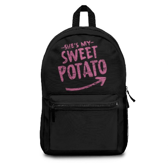 she is my sweet potato Backpacks