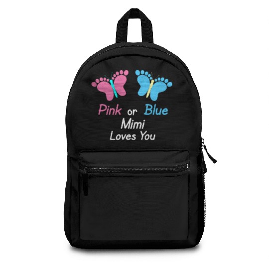 Gender Reveal Mimi K Or Blue Butterflies Backpacks