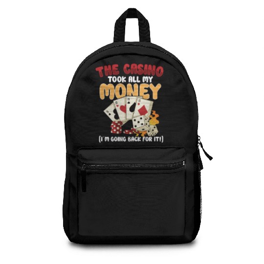 Poker Casino Poker Player Gambling Roulette Gift Backpacks