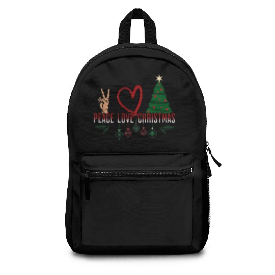 Peace Love Christmas Backpacks