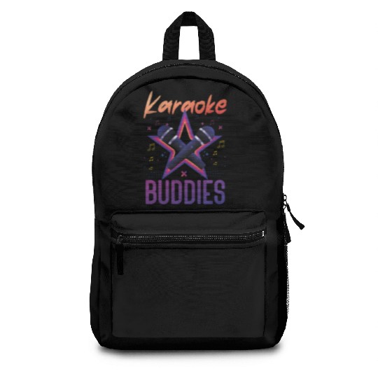Karaoke Singer Friends Besties 80s Backpacks