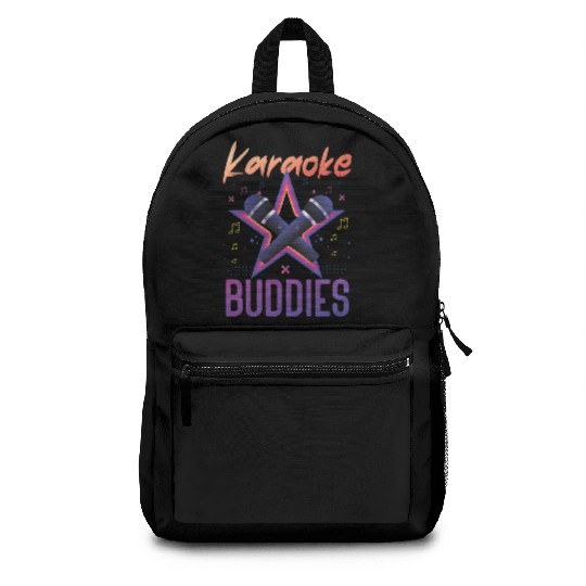 Karaoke Singer Friends Besties 80s Backpacks