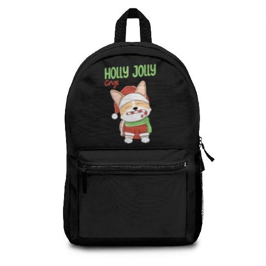 Holly Jolly Corgi Backpacks