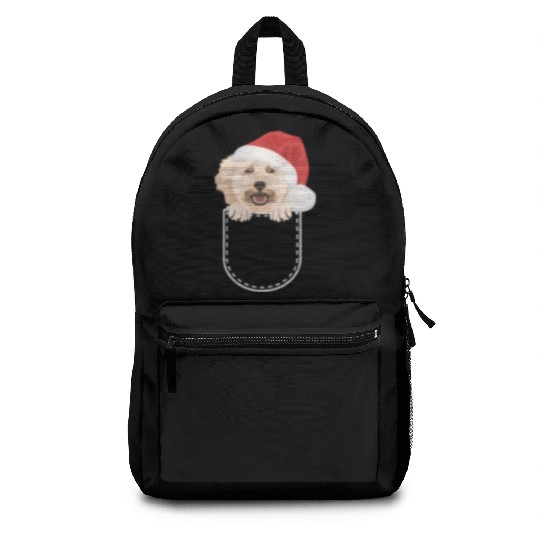 Poodle Merry Christmas Backpacks