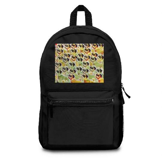 Pug, anime, comic or retro style. I love my dog! Backpacks