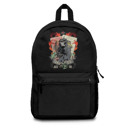 All in Poker Lucky 13 Skull gift Backpacks