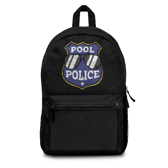 Pool Police - pool lifeguard Backpacks