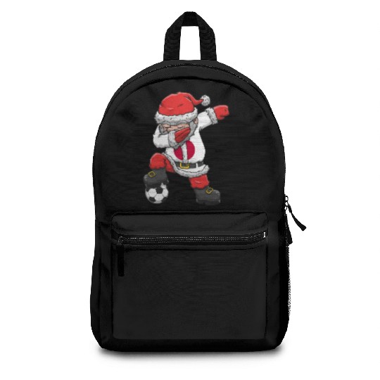 Soccer Boy Dabbing Santa Christmas Jersey Japan Backpacks