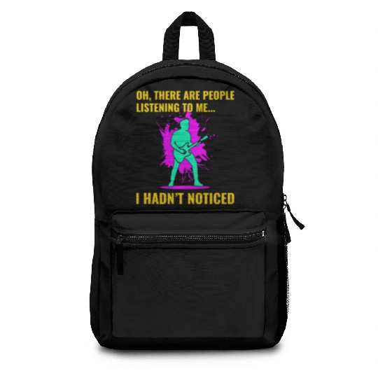Bass Guitar Player Music Musician Bassist Funny Backpacks