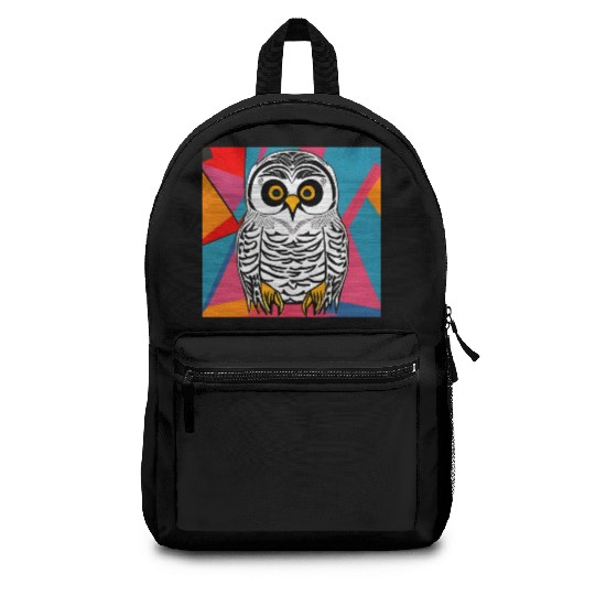 Pop Art Snowy Owl Backpacks