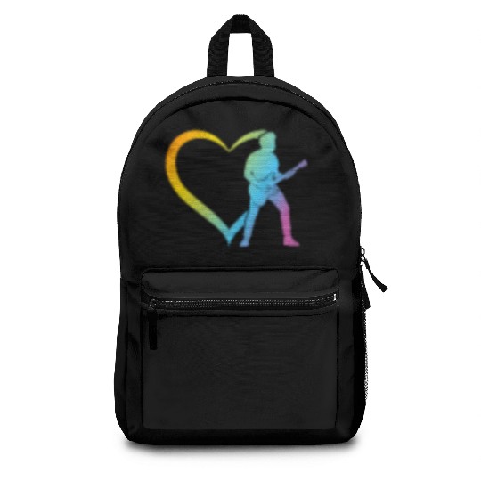 Bass Guitar Player Heart - Bass Guitar Bass Guitar Backpacks