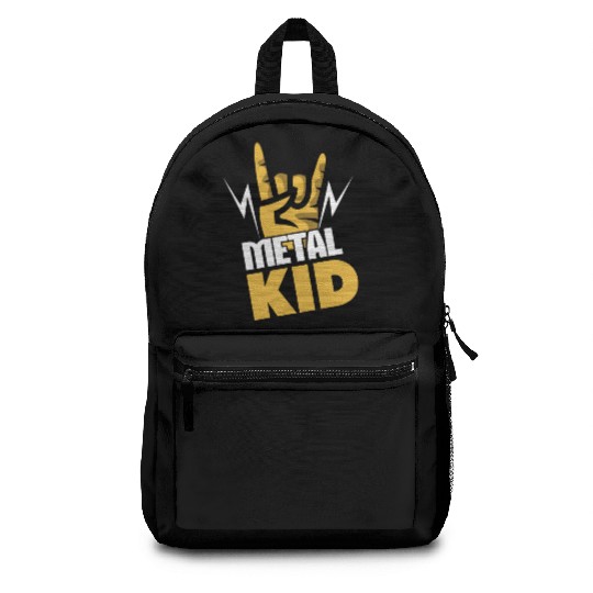 Rock Sign Rocker Hand Metal Kid Metal Lover Backpacks