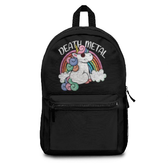 Rainbow Unicorn Satan Love Metal Music Heavy Rock Backpacks