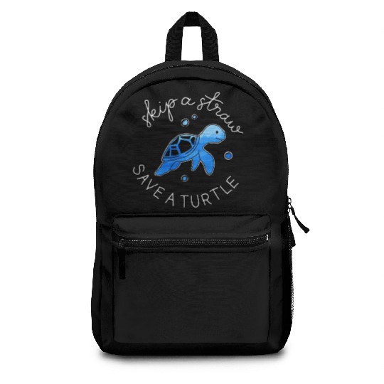 Skip A Straw Save A Turtle Backpacks