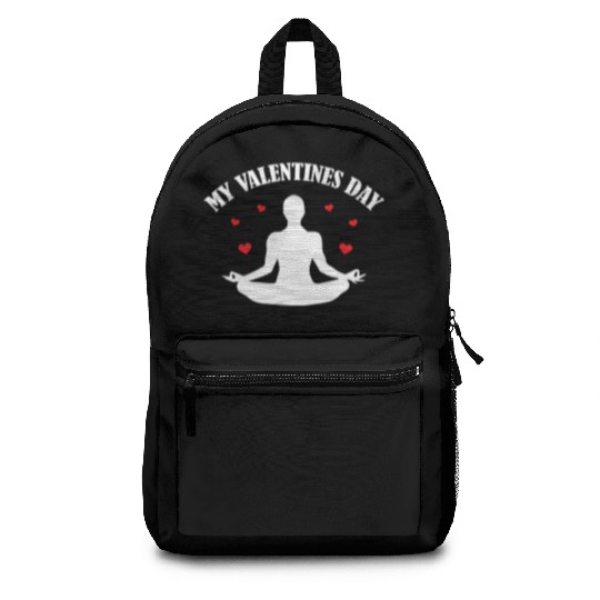 Valentine’s Day Yoga Saying Yoga Is My Valentine Backpacks