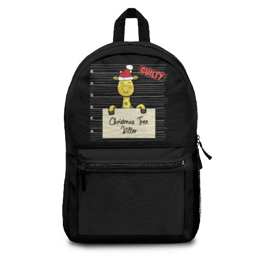 Giraffe christmas funny prison Backpacks