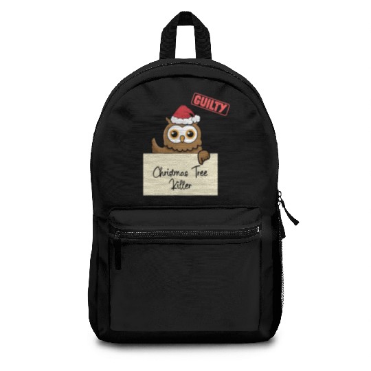 Owl christmas funny prison Backpacks