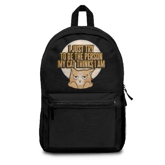 Cat Meme Design for a Cat Lady or Cat Mom Backpacks