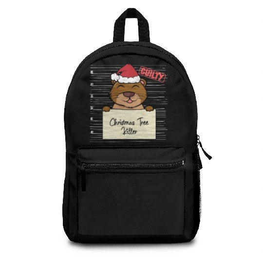 Sea otter christmas funny prison Backpacks