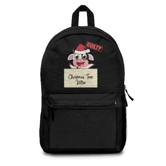 cow christmas funny prison Backpacks