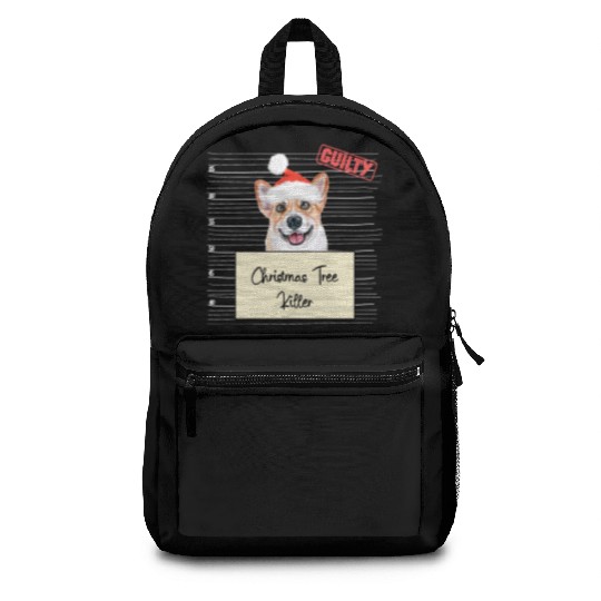 Corgi christmas funny prison Backpacks