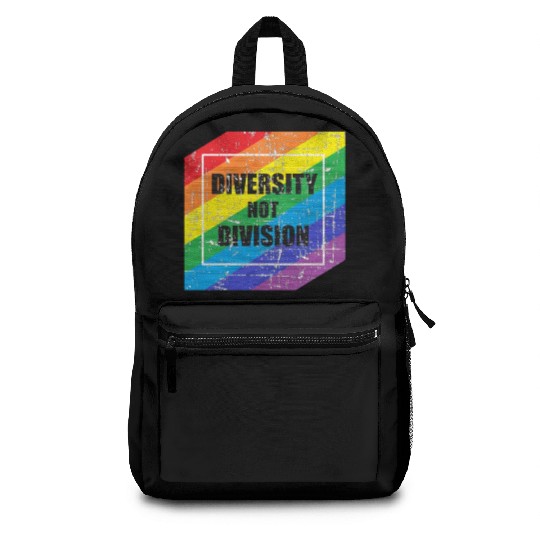 Diversity not Division Peace Love Inclusionn Human Backpacks