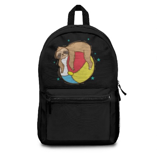 Sloth on a Beach Ball lazy Backpacks