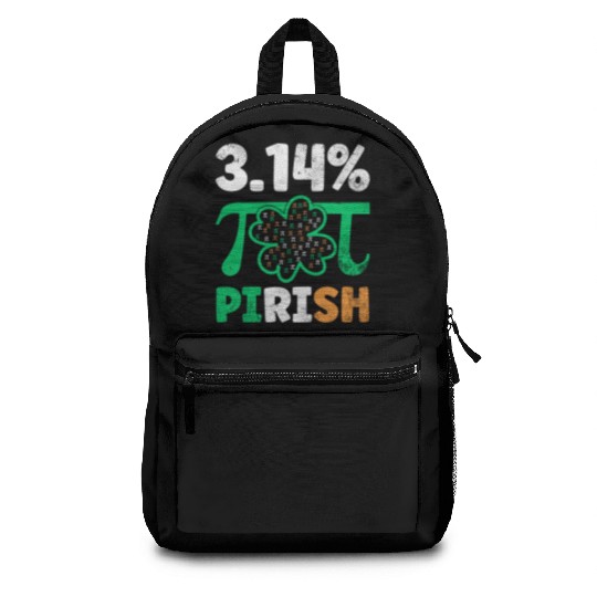 3.14% PIrish Funny St. Patricks Math Geek Pi Day Backpacks