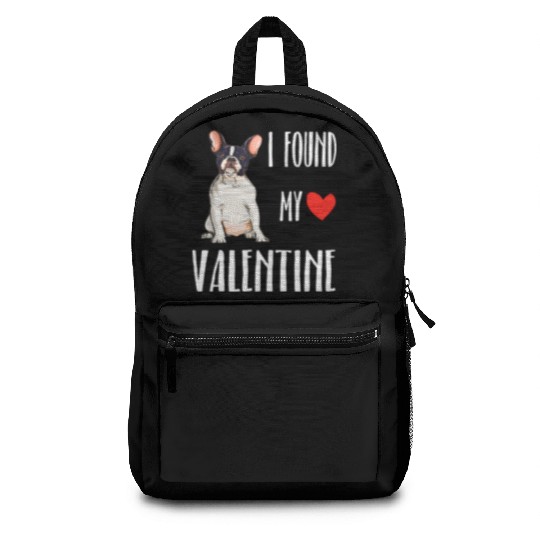 i found my valentine day french bulldog Backpacks