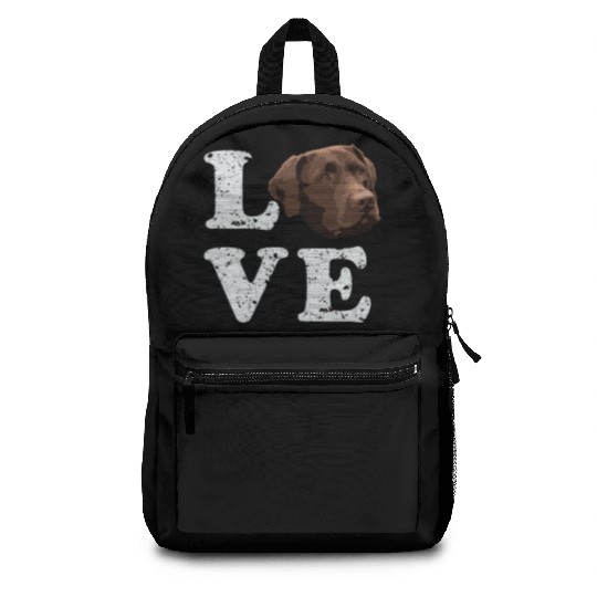 I Love My Chocolate Lab Labrador Retriever Dog Backpacks